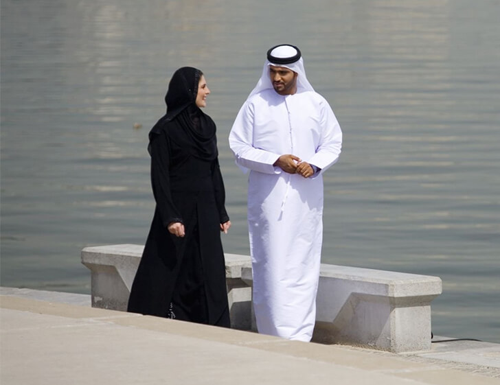 Casal em Dubai. Foto - Reprodução