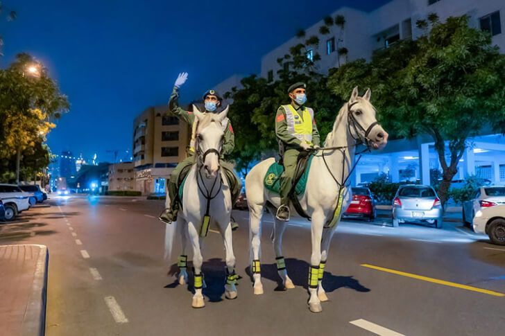 Força policial em Dubai. Foto - Reprodução.